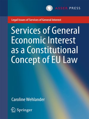 cover image of Services of General Economic Interest as a Constitutional Concept of EU Law